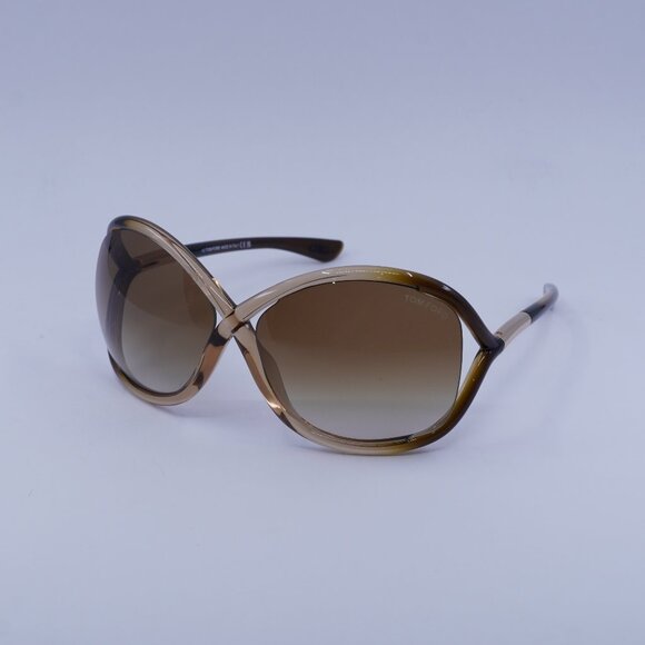 Tom Ford FT0009 74F Whitney Sunglasses Pink/Brown Butterfly Frame, Brown Lenses - Picture 1 of 9